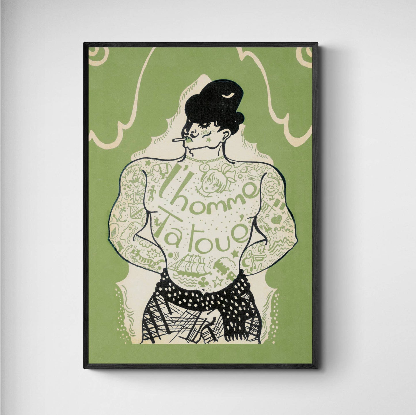 Tattoo Print | Vintage Tattooed Man