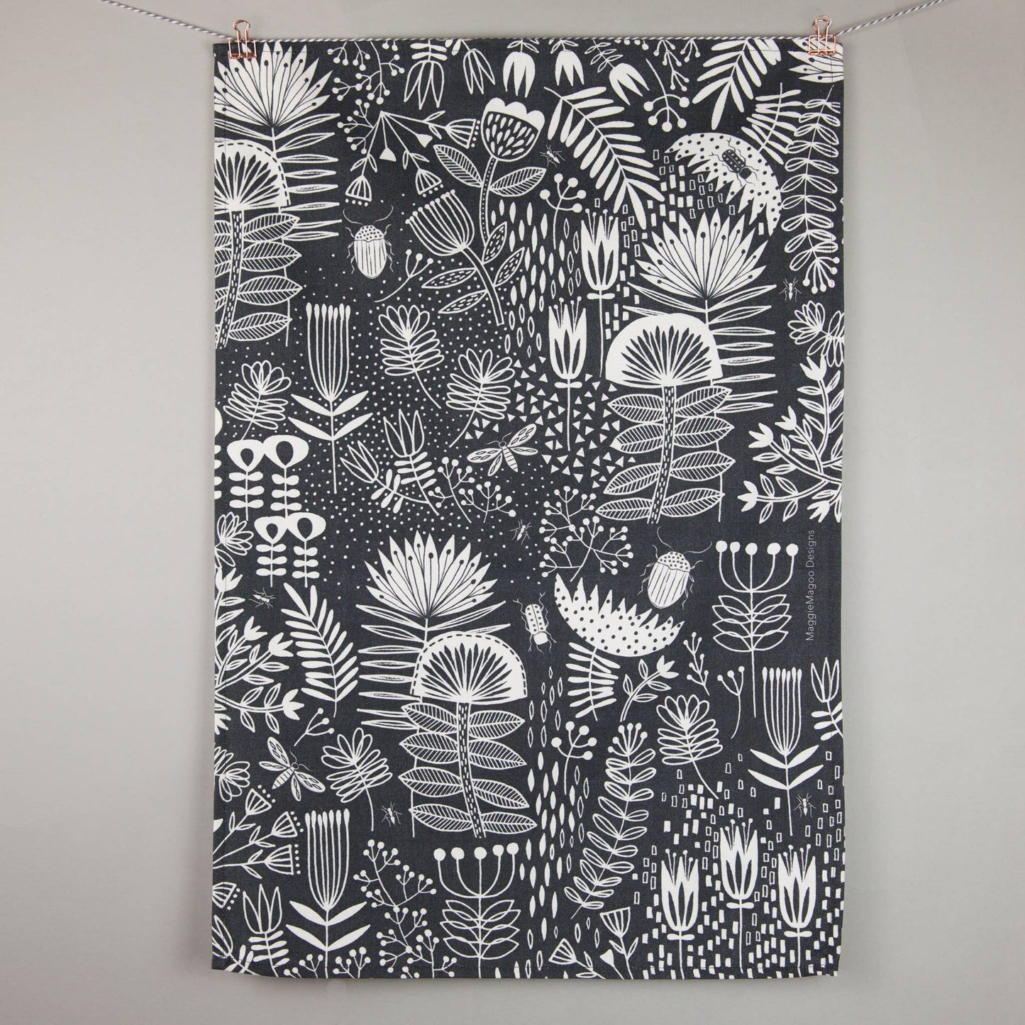 Maggiemagoo Designs Monochrome Pattern Tea Towel