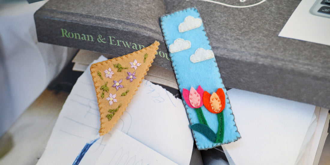 Stories Held in Felt: Handmade Bookmarks