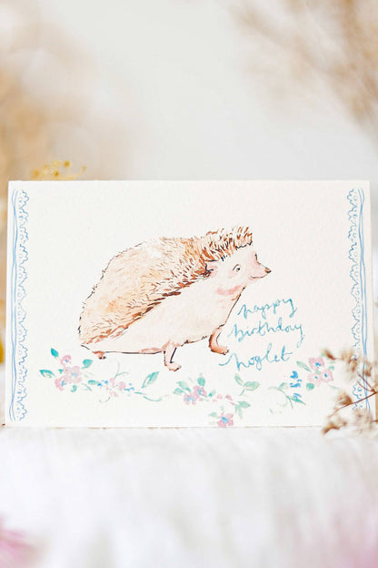 Happy birthday hoglet card