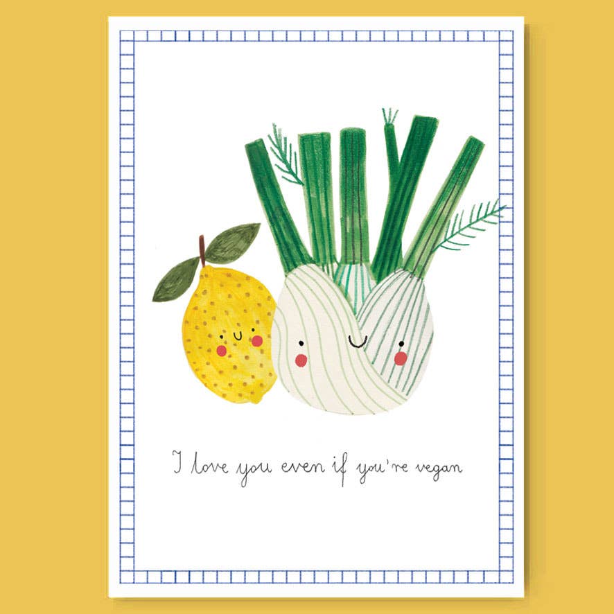 Daria Solak Illustrations I Love You Even If You're Vegan print