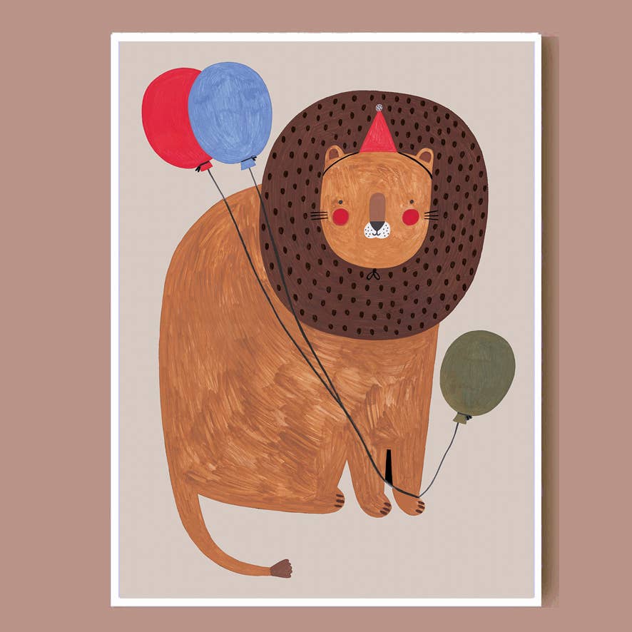 Daria Solak Illustrations Party Lion print