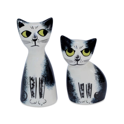 Hannah Turner Ltd Black and White Cat Salt and Pepper Shakers