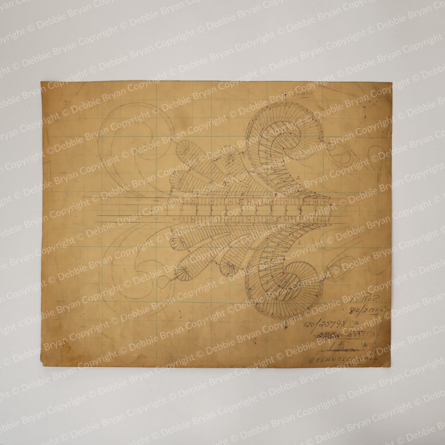 Nottingham Lace Draughtsman Drawing 120/25798