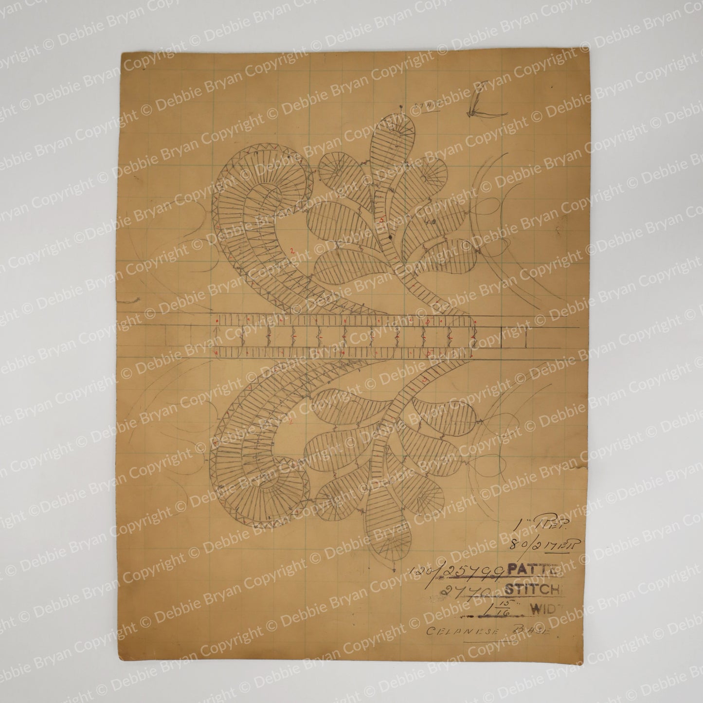 Nottingham Lace Draughtsman Drawing 120/25799