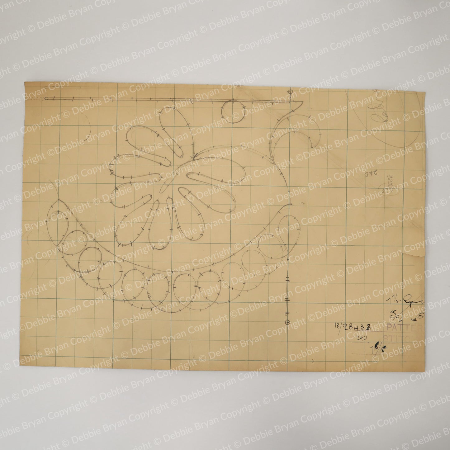 Nottingham Lace Draughtsman Drawing 18/28433