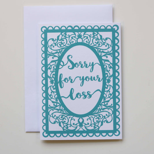 Pogo Fandango |Sorry For Your Loss Sympathy Printed Card A6