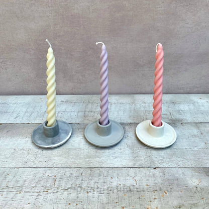 Concretely Co. Round Concrete Candle Holder