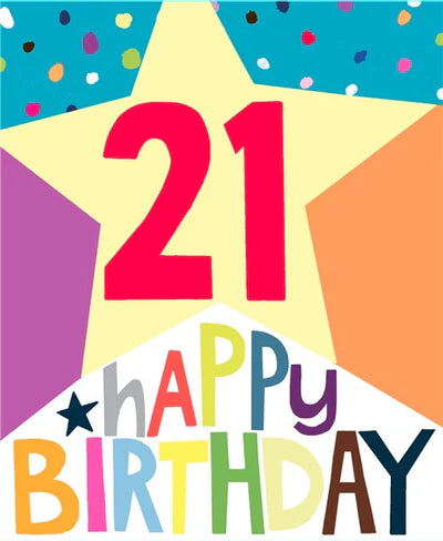 Paper Salad 21st Birthday Card