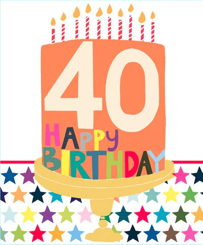 Paper Salad 40th Birthday Card