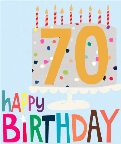 Paper Salad 70th Birthday Card