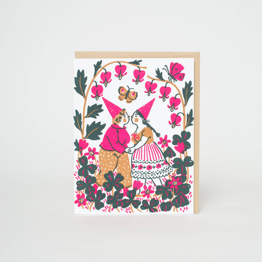 Egg Press Kissing Butterflies Card