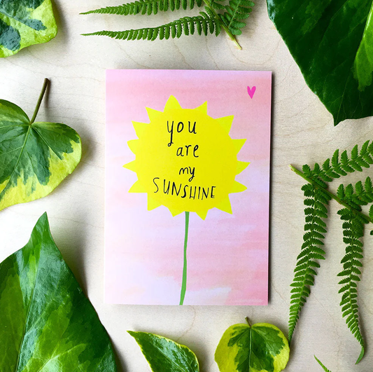 Nicola Rowlands You Are My Sunshine Card Eco Friendly Recycled Stock