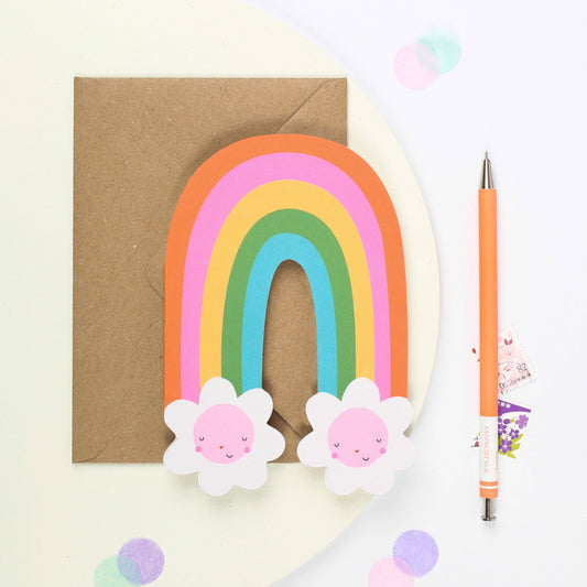 Mifkins Rainbow Blossom Greeting Card