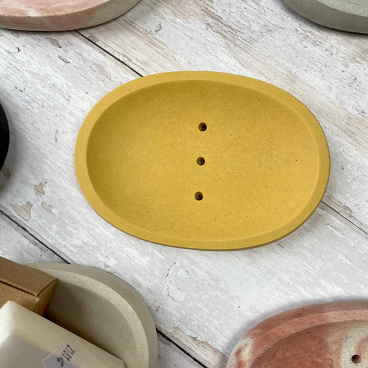 Oval Concrete Soap Dish by Concretely Co.