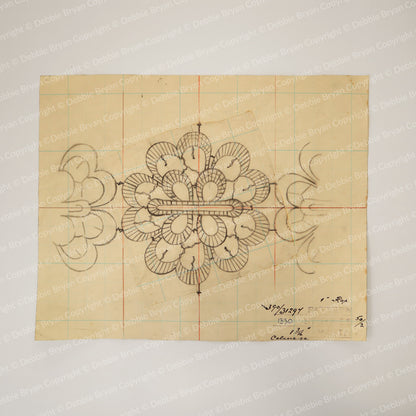 Nottingham Lace Draughtsman Drawing 390/31297