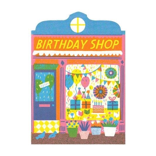 The Printed Peanut| Birthday Shop Die Cut Card