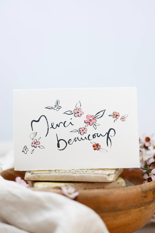 Merci beaucoup - Thank you card