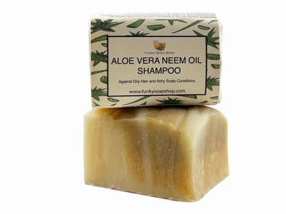 Funky Soap Shop Aloe Vera & Neem Oil Shampoo Bar