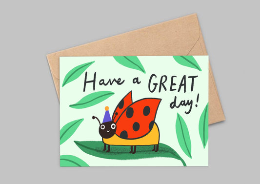 Kitty Kenda Have A Great Day Ladybird Greeting Card