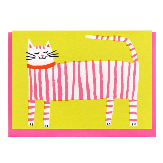 The Printed Peanut| Stripy Cat A6 Card