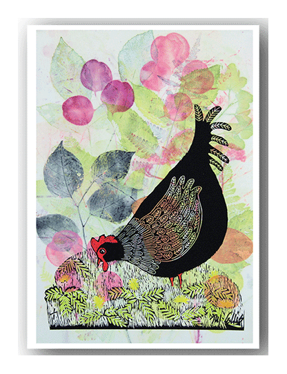 Cardiau Nico Cards Little Hen Botanical card