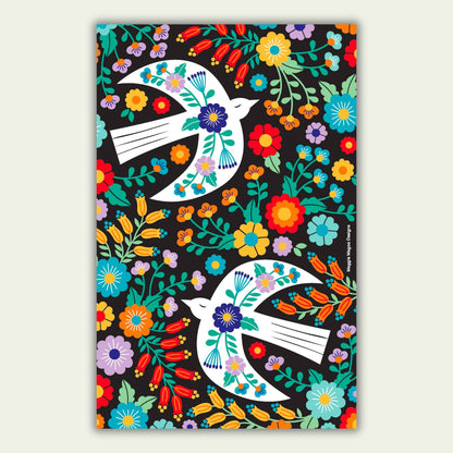 Maggiemagoo Designs Bright Folk Birds Tea Towel