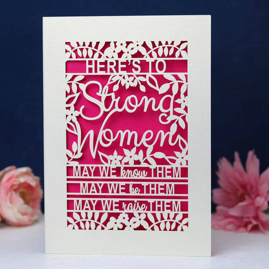 pogofandango| Strong Women A6 Laser Cut Card