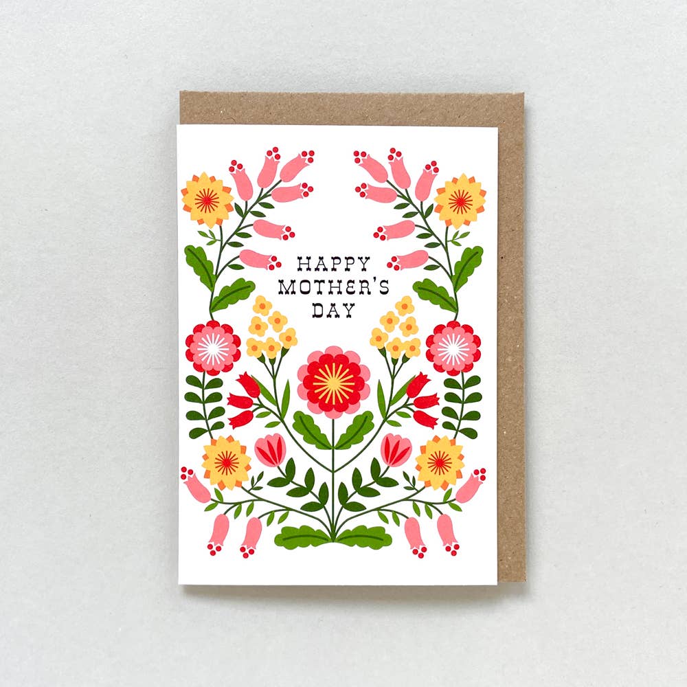 Maggiemagoo Designs Happy Mother's Day folky floral card