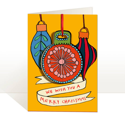 Poet and Painter| 'Merry Christmas - Ornate' POP-UP Bauble Card