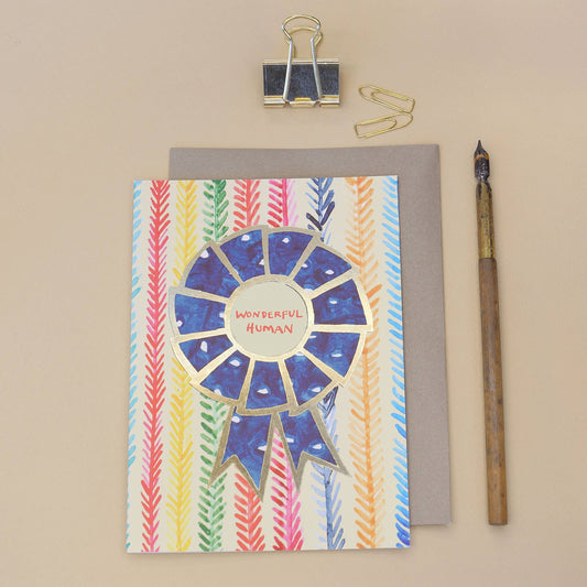 Poet and Painter| 'Wonderful Human' Rosette Greetings Card