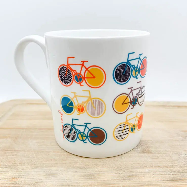 Jenni Douglas Design Cycling Bone China Mug