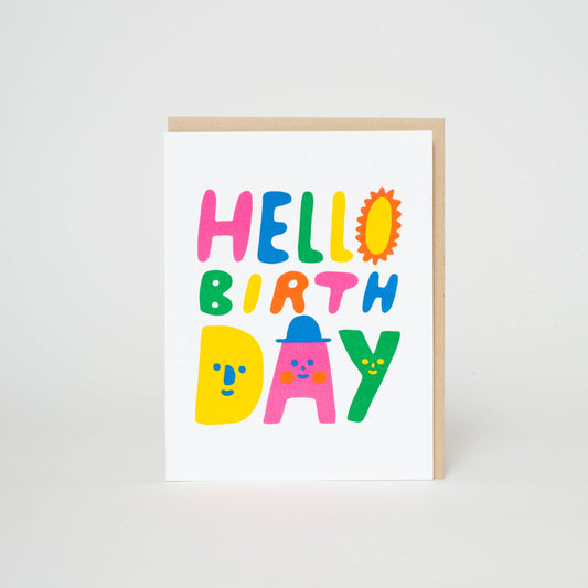 Egg Press Hello Birthday Card