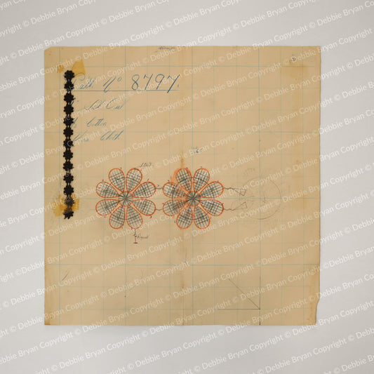 Nottingham Lace Draughtsman Drawing 8797
