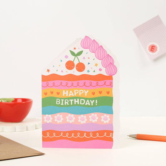 Mifkins Cake Die Cut Birthday Card