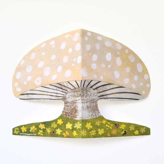 Spring mushroom card