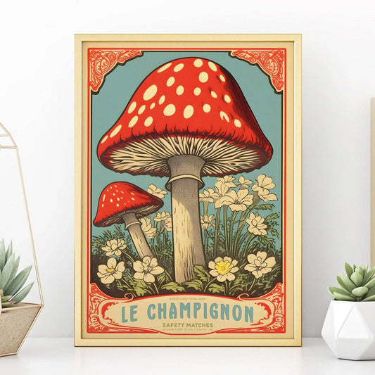 'Le Champignon' Red Toadstool Print