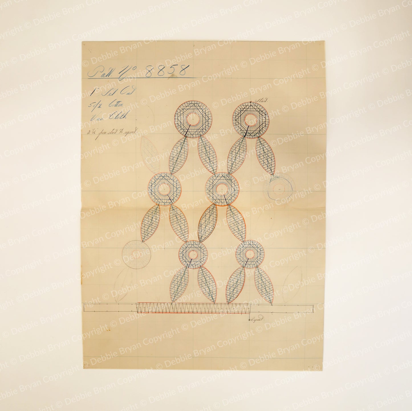 Nottingham Lace Draughtsman Drawing 8858