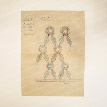 Nottingham Lace Draughtsman Drawing 8858