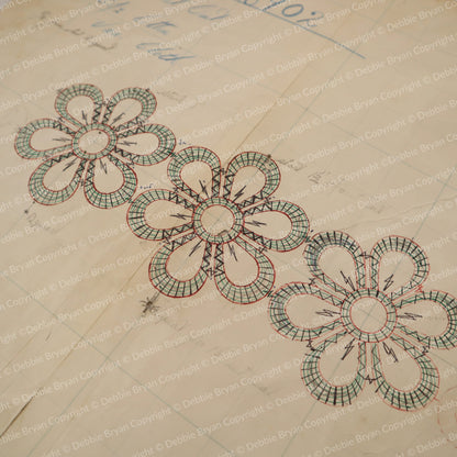 Nottingham Lace Draughtsman Drawing 8902