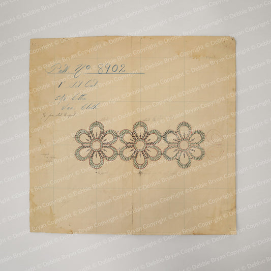 Nottingham Lace Draughtsman Drawing 8902