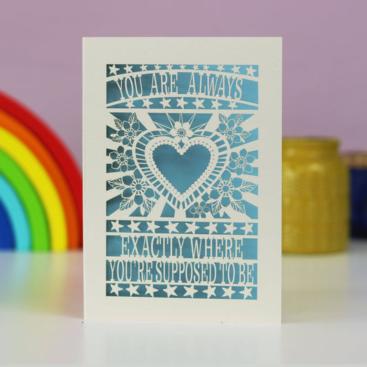 Pogo Fandango| You Are Always Exactly Where You’re Supposed To Be Papercut Postcard