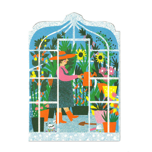 The Printed Peanut| Greenhouse Die Cut Card