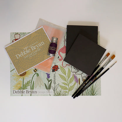 Gold Leaf Craft Kit: Square Slate Coaster