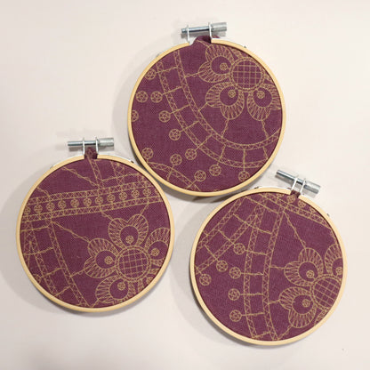 Nottingham Heritage Embroidery Craft Kit | Purple