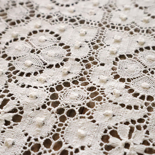 Nottingham Lace Fabric: Four Leaf