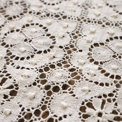 Nottingham Lace Fabric: Four Leaf