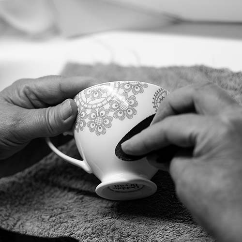 Limited Edition: Debbie Bryan Nottingham Lace Teacup & Saucer