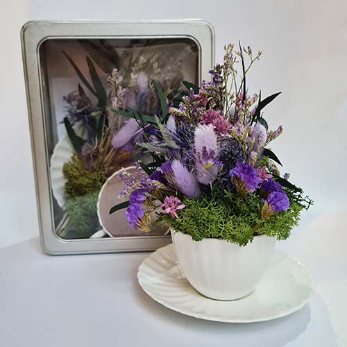 Limited Edition Teacup Floristry Craft Kit - Lilac Heaven Bouquet