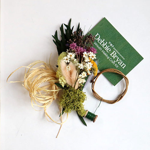 Limited Edition Mini Wreath Making Craft Kit - Mellow Yellow Bouquet